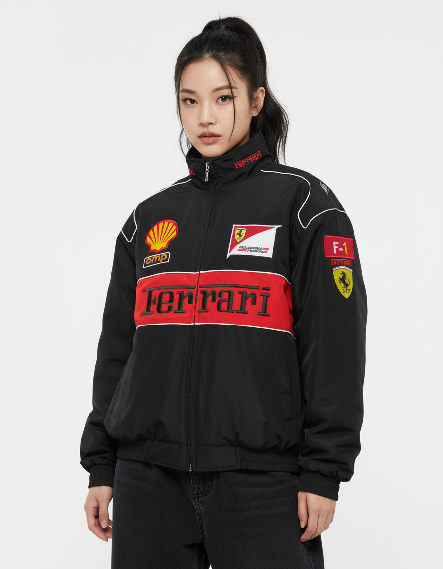 Ferrari F1 レーシングジャケット ブラック – 300km/h Club