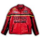Ferrari RACING フェイクレザージャケット レッド