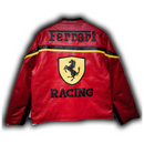 Ferrari RACING フェイクレザージャケット レッド