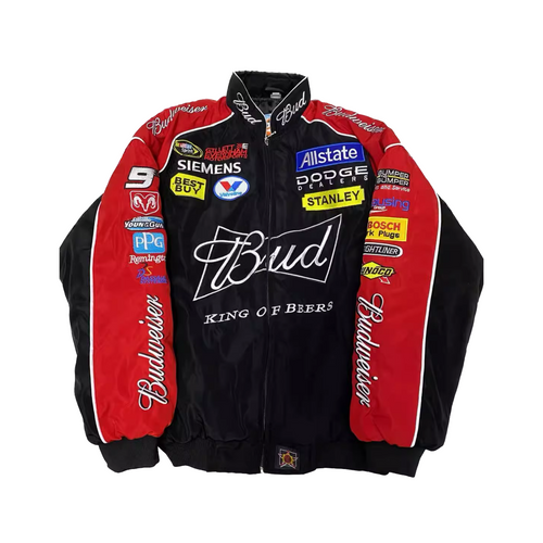 Budweiser NASCAR レーシングジャケット ブラック
