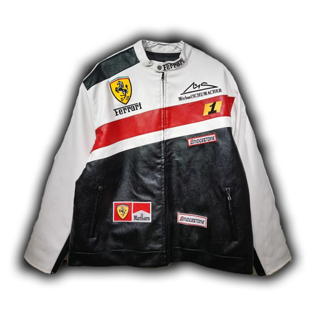 Ferrari ミハイルシューマッハ フェイクレザージャケット