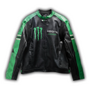 Monster フェイクレザーレーシングジャケット グリーン