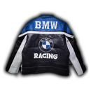 BMW RACING フェイクレザージャケット ブラック