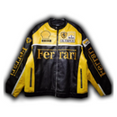 Ferrari OLYMPUS フェイクレザーレーシングジャケット イエロー