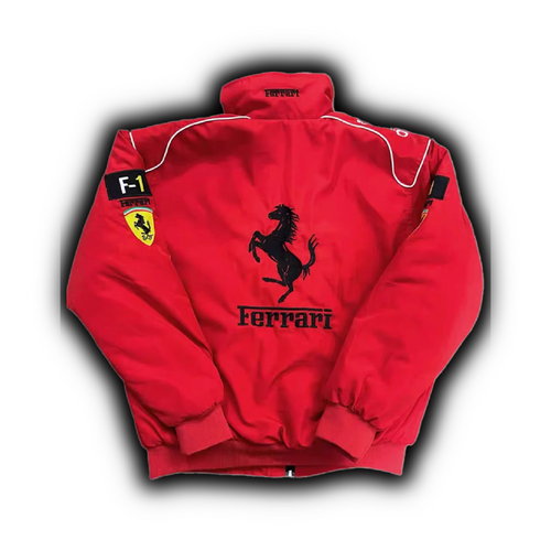 Ferrari F1 センタースプリットレーシングジャケット レッドホワイト