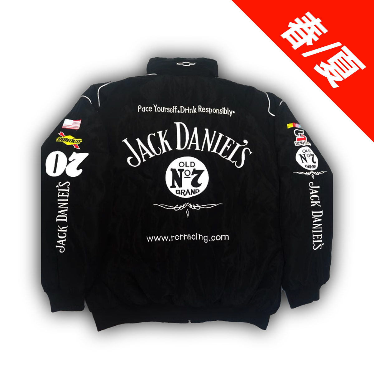 【春夏/綿なし】Jack Daniels シボレー NASCAR レーシングジャケット