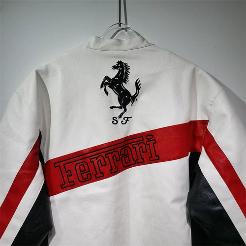 Ferrari ミハイルシューマッハ フェイクレザージャケット