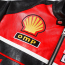 Ferrari OLYMPUS フェイクレザーレーシングジャケット レッド