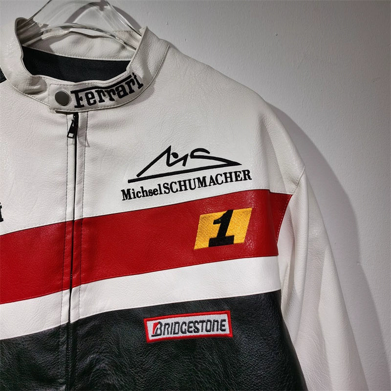 Ferrari ミハイルシューマッハ フェイクレザージャケット