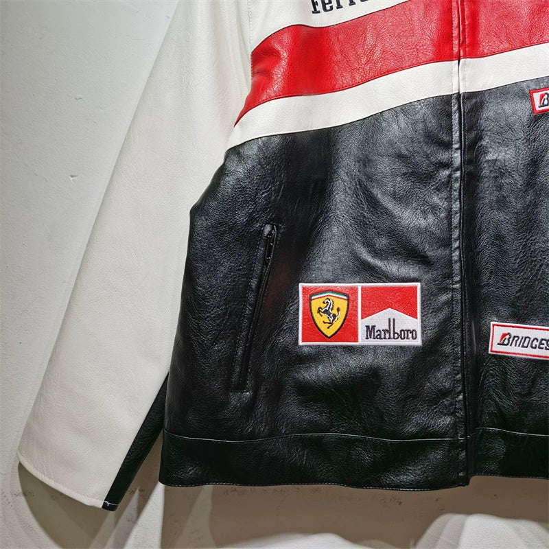 Ferrari ミハイルシューマッハ フェイクレザージャケット