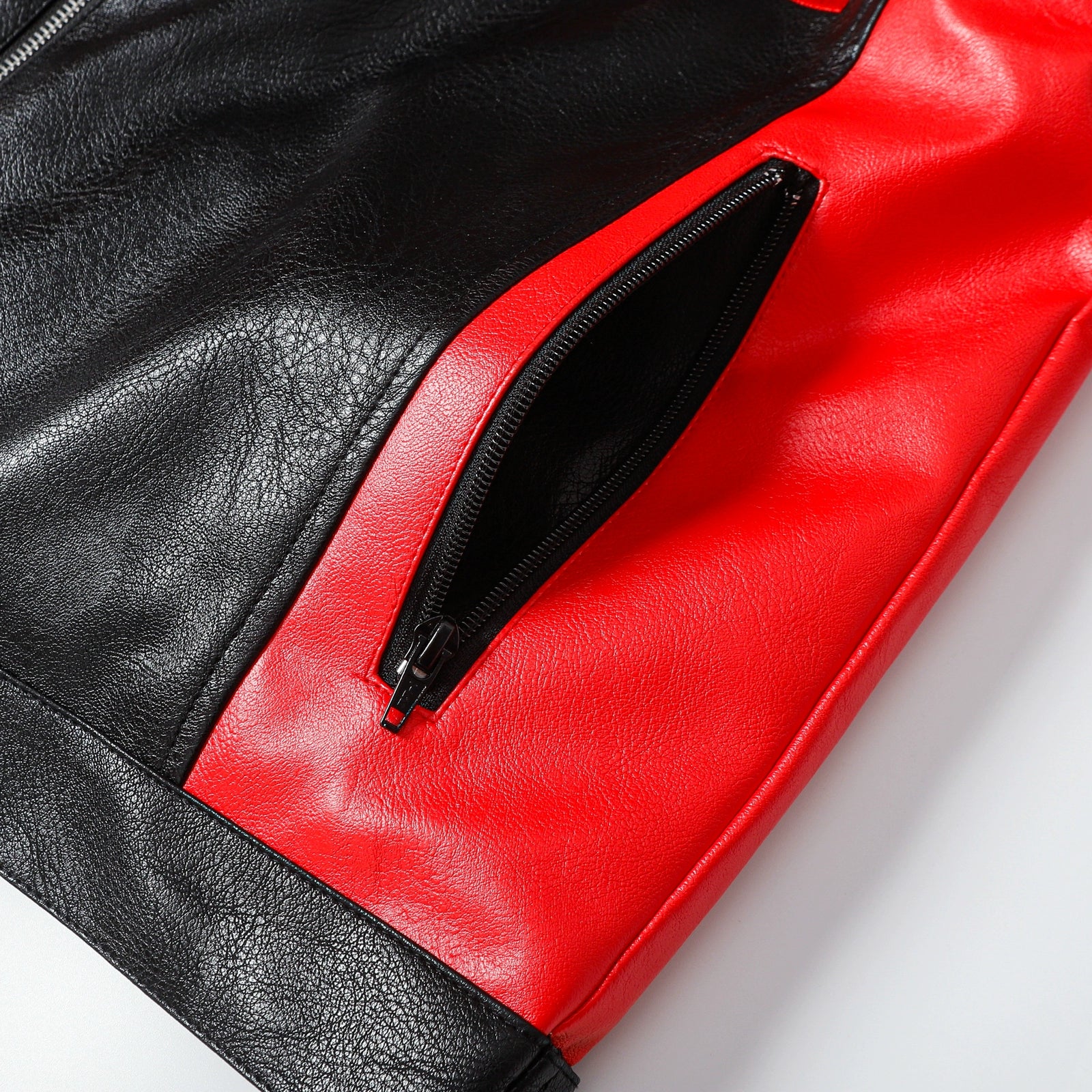 Ferrari OLYMPUS フェイクレザーレーシングジャケット レッド