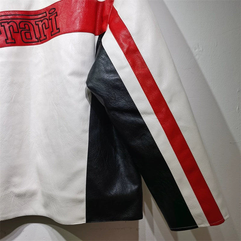 Ferrari ミハイルシューマッハ フェイクレザージャケット