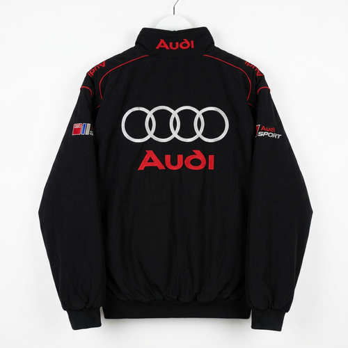 Audi レーシングジャケット / F1ジャケット ブラック＆グレー 300km/h Club 背面