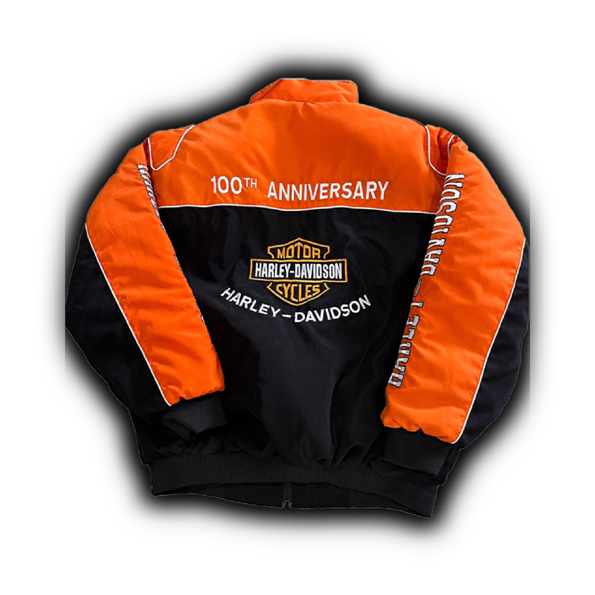 ハーレー バイカージャケット風 レーシングジャケット オレンジ