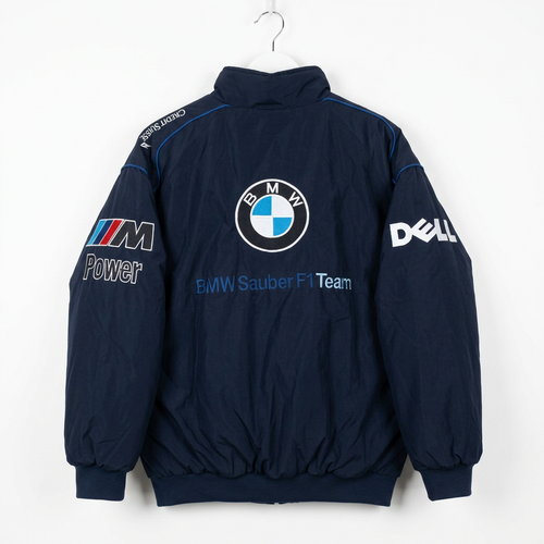 BMW Sauber レーシングジャケット / F1ジャケット ダークブルー 300km/h Club 背面