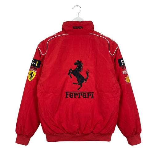 Ferrari センタースプリット レーシングジャケット / F1ジャケット レッド 300km/h Club 背面