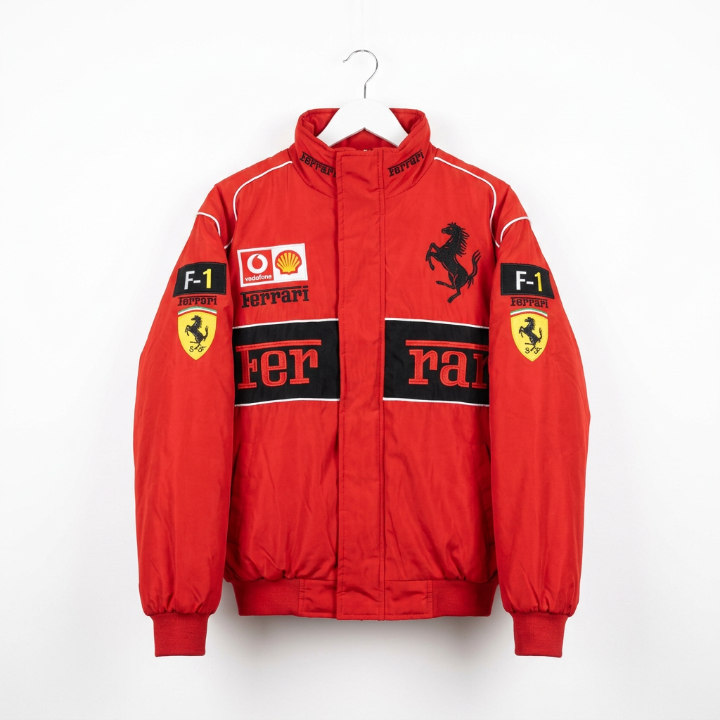 Ferrari センタースプリット レーシングジャケット / F1ジャケット レッド 300km/h Club 正面