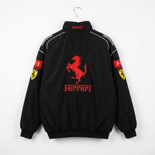 Ferrari レーシングジャケット / F1ジャケット ブラック 300km/h Club 背面