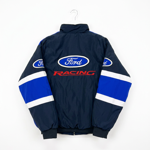Ford ビッグロゴ レーシングジャケット / F1ジャケット ブルー 300km/h Club 背面
