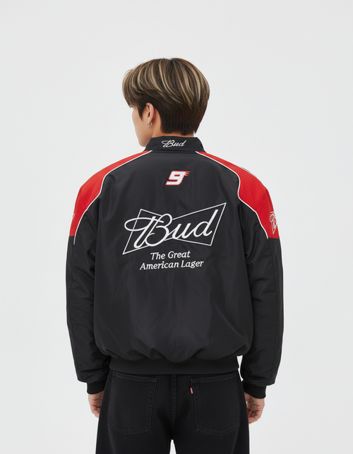 Budweiser NASCAR レーシングジャケット ブラック