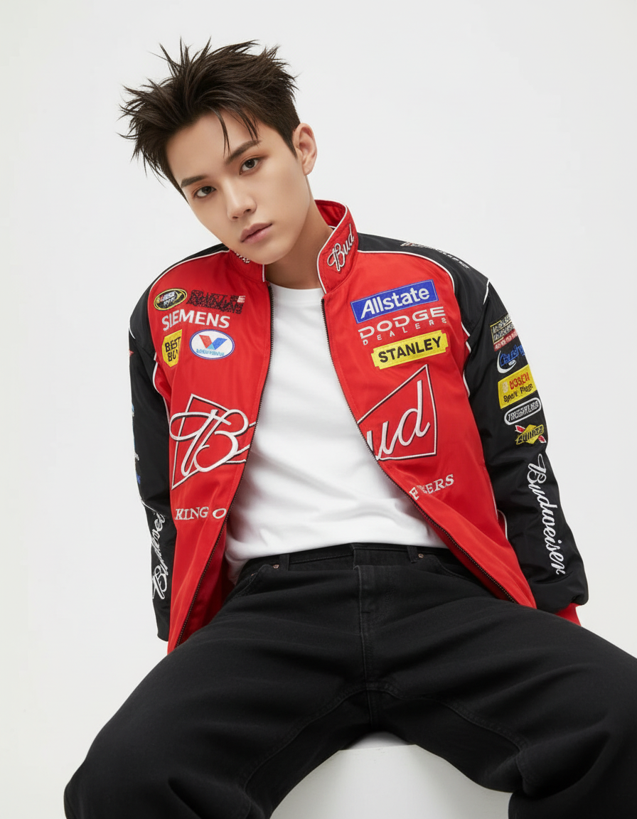 Budweiser NASCAR レーシングジャケット レッド