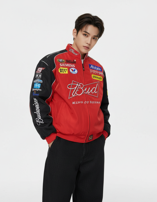 Budweiser NASCAR レーシングジャケット レッド