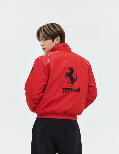 Ferrari F1 センタースプリットレーシングジャケット レッド