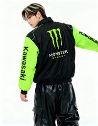 Monster KAWASAKI バイカージャケット風 レーシングジャケット