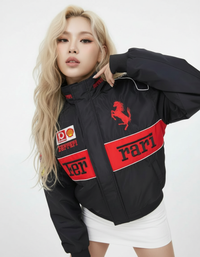 Ferrari F1 センタースプリットレーシングジャケット ブラック