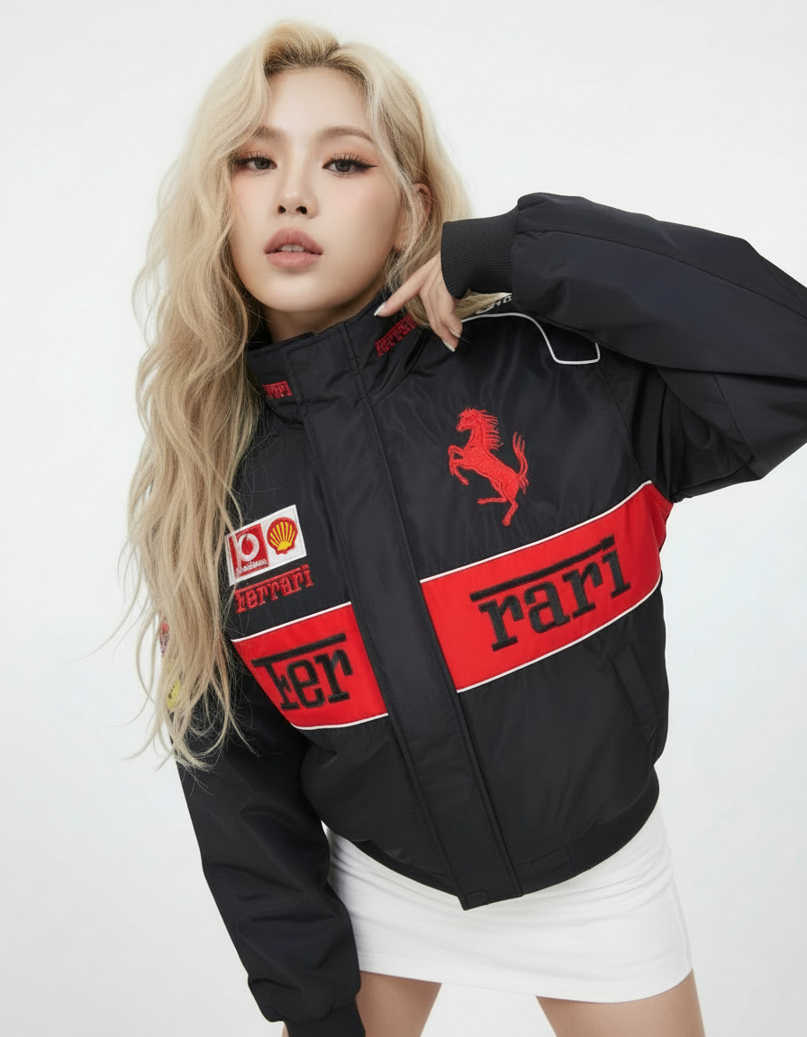 Ferrari F1 センタースプリットレーシングジャケット ブラック