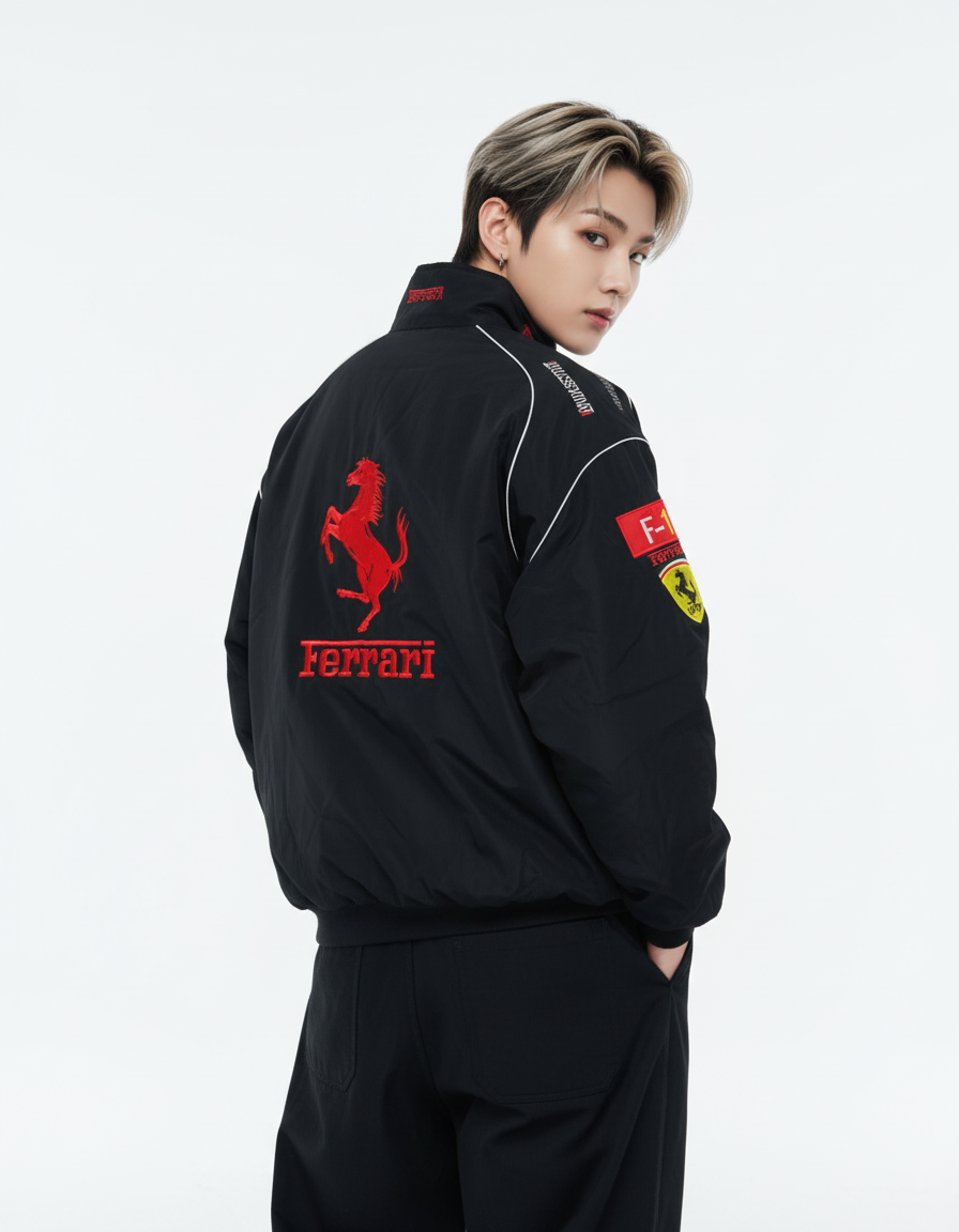 Ferrari F1 レーシングジャケット ブラック