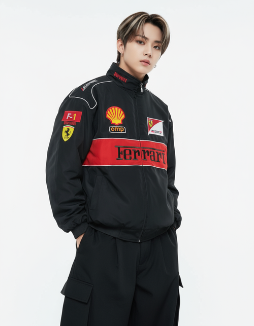 Ferrari F1 レーシングジャケット ブラック