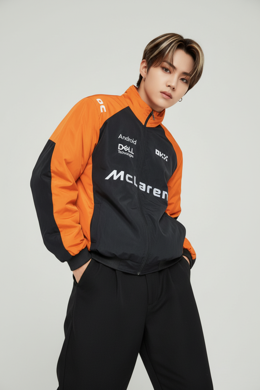 Mclaren レーシングジャケット オレンジ