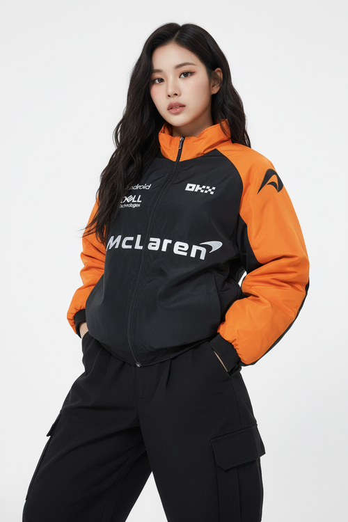 Mclaren レーシングジャケット オレンジ