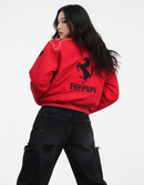 Ferrari F1 センタースプリットレーシングジャケット レッドホワイト