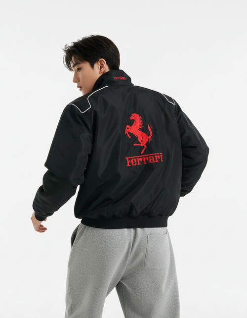 Ferrari F1 センタースプリットレーシングジャケット ブラック