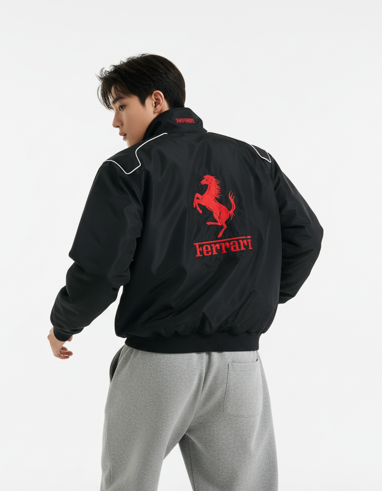 Ferrari F1 センタースプリットレーシングジャケット ブラック