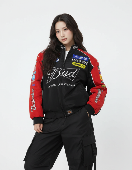 Budweiser NASCAR レーシングジャケット ブラック