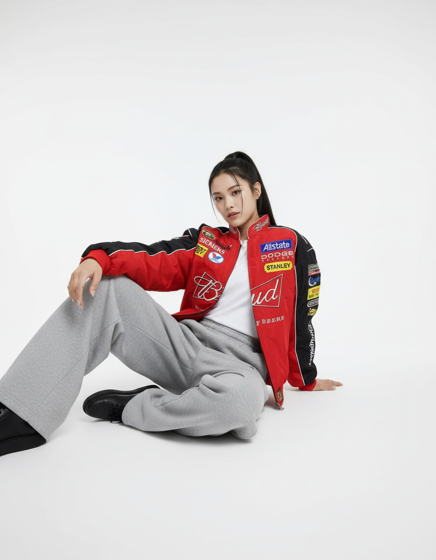 Budweiser NASCAR レーシングジャケット レッド