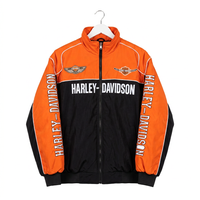 Harley-Davidson Biker-Style Racing Jacket in Orange