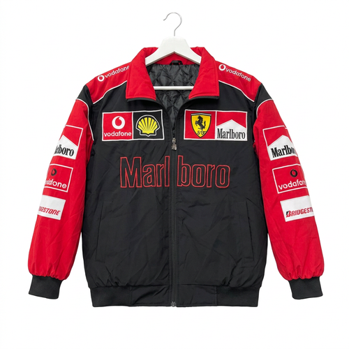 Marlboro レーシングジャケット / F1ジャケット ブラック 300km/h Club 正面