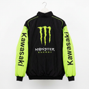 Monster KAWASAKI バイカーデザイン レーシングジャケット / F1ジャケット 300km/h Club 背面