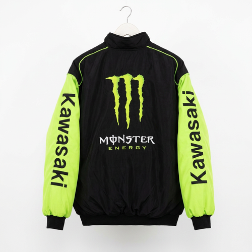 Monster KAWASAKI バイカーデザイン レーシングジャケット / F1ジャケット 300km/h Club 背面