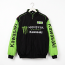 Monster KAWASAKI バイカーデザイン レーシングジャケット / F1ジャケット 300km/h Club 正面