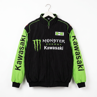 Monster Kawasaki Biker-style Racing Jacket