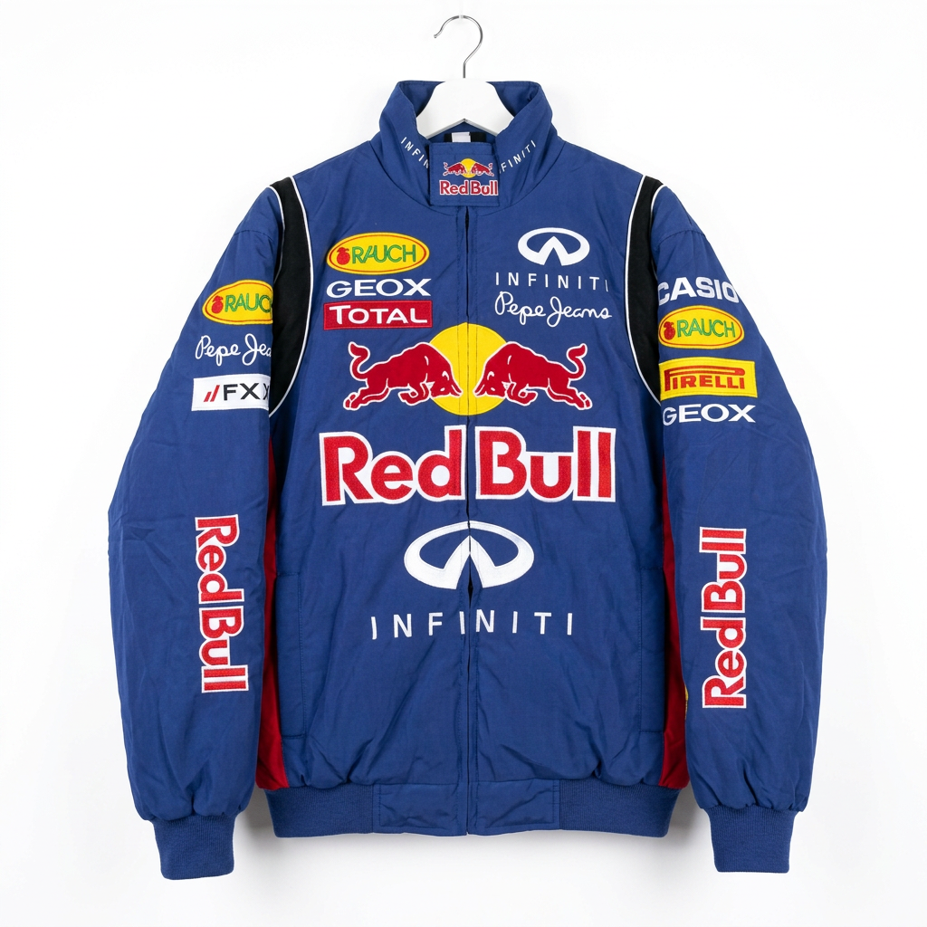 Red Bull レーシングジャケット / F1ジャケット ブルー 300km/h Club 正面