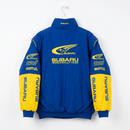 SUBARU World Rally Team レーシングジャケット / F1ジャケット ブルー＆イエロー 300km/h Club 背面