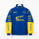 SUBARU World Rally Team レーシングジャケット / F1ジャケット ブルー＆イエロー 300km/h Club 正面